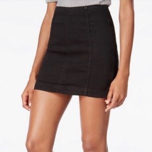 Free People Black Mini Skirt
